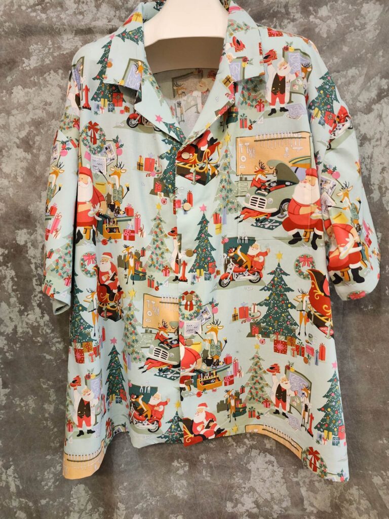 Summer Santa Shirt with Motorcycle